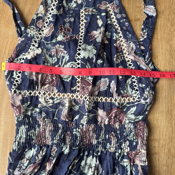 Jaase Navy Floral Maxi Dress with Pink and Cream Blooms - Picture 8 of 12